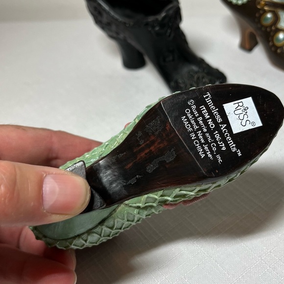 Vintage Shoe Collection for decor - Black, Green, Brown. Perfect collection - Picture 3 of 5